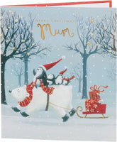 Penguin and Polar Bear-Mum Christmas Card